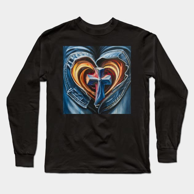 Denim Love 6 Long Sleeve T-Shirt by MiracleROLart